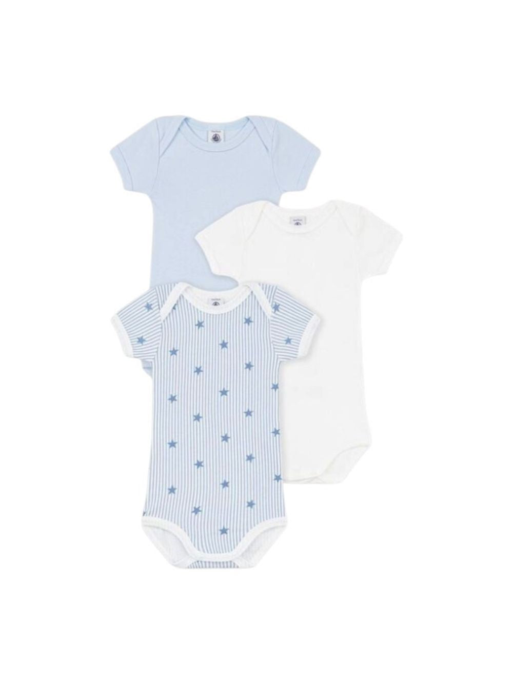 Set di tre body per neonato Petit Bateau multicolore con stampa grafica A0GYB 00 PETIT BATEAU KIDS 