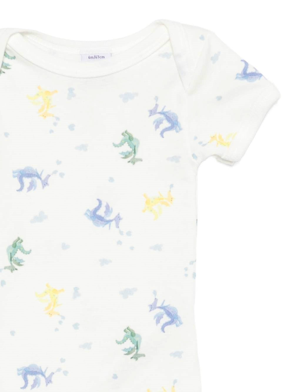 Set di tre body per neonato Petit Bateau multicolore con stampa grafica A0GYJ 00 PETIT BATEAU KIDS 