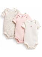 Set di tre body per neonata Petit Bateau multicolore con stampa floreale A0GYK 00 PETIT BATEAU KIDS 
