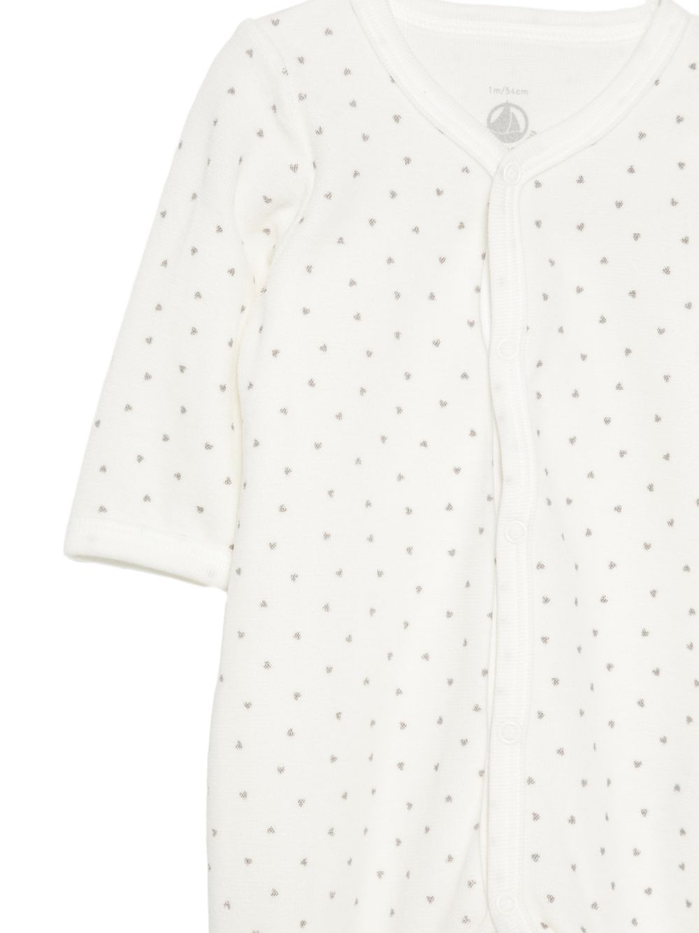 Set di tre body per neonati Petit Bateau bianco con stampa a cuori A0H71 99 PETIT BATEAU KIDS 