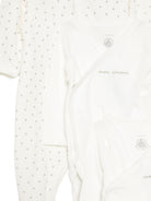 Set di tre body per neonati Petit Bateau bianco con stampa a cuori A0H71 99 PETIT BATEAU KIDS 