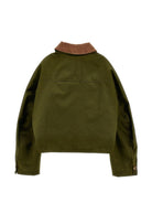 Giacca crop per bambina Philosophy verde con colletto a coste I1H105 8913 0023 PHILOSOPHY KIDS 