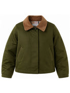 Giacca crop per bambina Philosophy verde con colletto a coste I1H105 8913 0023 PHILOSOPHY KIDS 