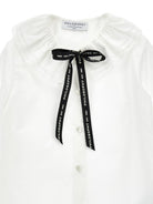 Blusa per bambina Philophy di Lorenzo Serafini Kids bianca con colletto con ruches I1H302 8116 0150 PHILOSOPHY KIDS 