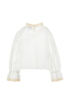 Blusa per bambina Philosophy di Lorenzo Serafini Kids bianca con colletto in pizzo I1H304 8116 0001 PHILOSOPHY KIDS 