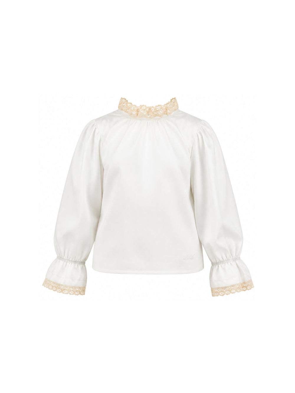 Blusa per bambina Philosophy di Lorenzo Serafini Kids bianca con colletto in pizzo I1H304 8116 0001 PHILOSOPHY KIDS 