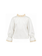 Blusa per bambina Philosophy di Lorenzo Serafini Kids bianca con colletto in pizzo I1H304 8116 0001 PHILOSOPHY KIDS 