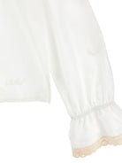 Blusa per bambina Philosophy di Lorenzo Serafini Kids bianca con colletto in pizzo I1H304 8116 0001 PHILOSOPHY KIDS 