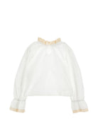 Blusa per bambina Philosophy di Lorenzo Serafini Kids bianca con colletto in pizzo I1H304 8116 0001 PHILOSOPHY KIDS 