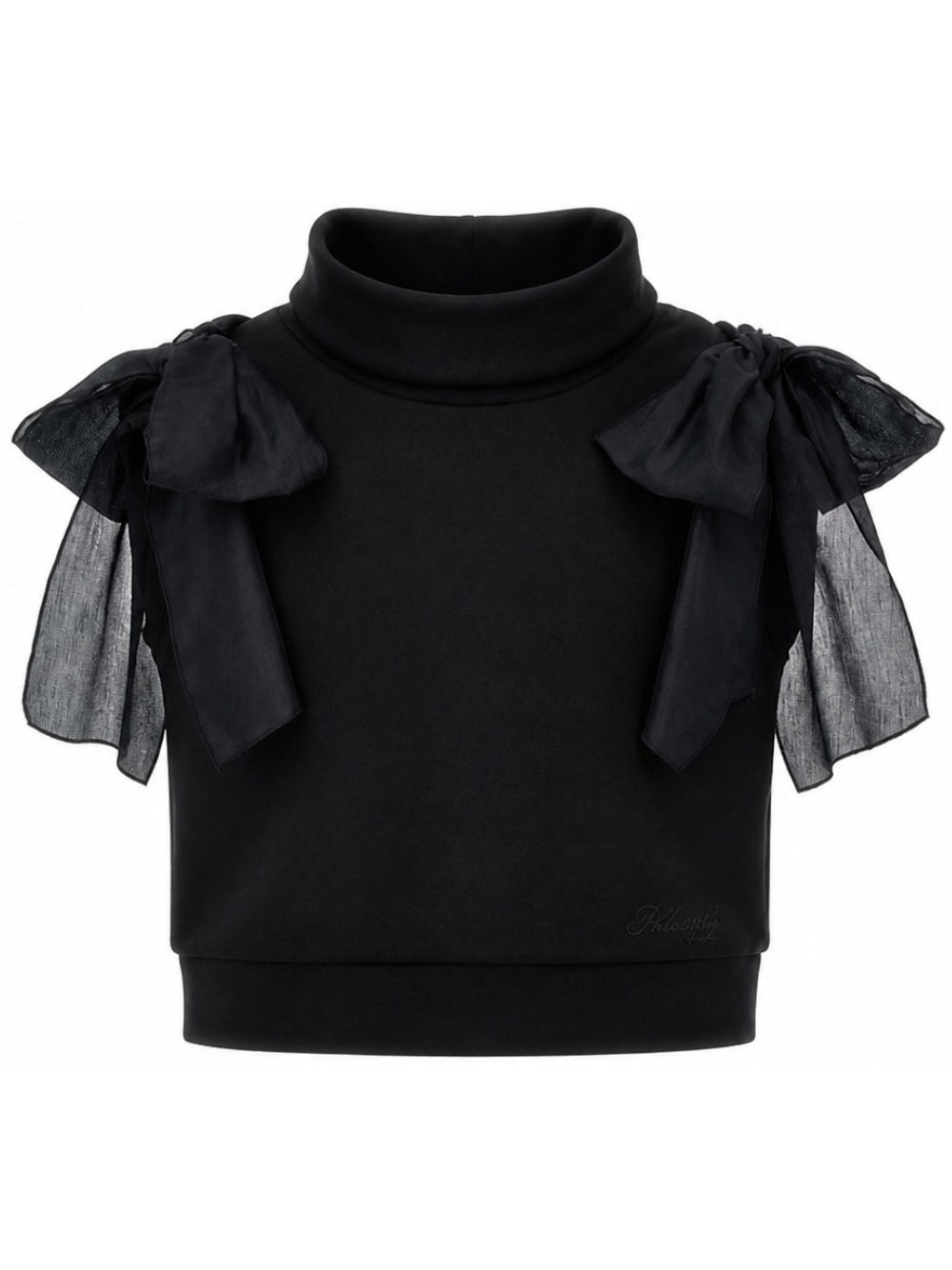 Top per bambina Philosophy di Lorenzo Serafini Kids nero a collo alto I1H305 8209 0050 PHILOSOPHY KIDS 