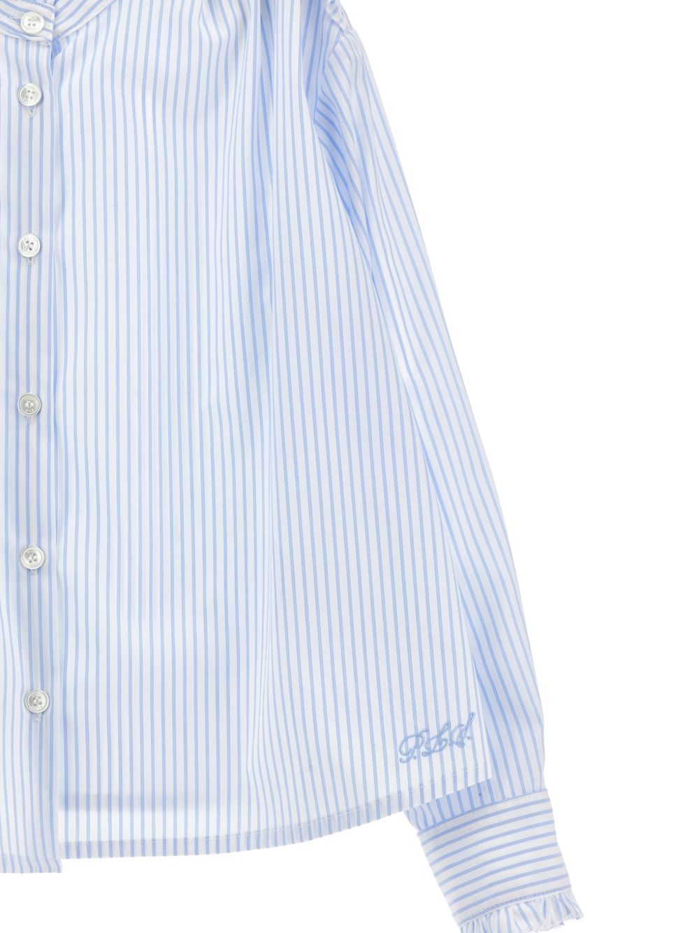 Camicia per bambina Philosophy di Lorenzo Serafini Kids azzurra con design a righe I1H311 8128 0152 PHILOSOPHY KIDS 