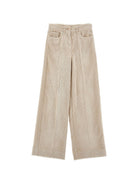 Pantaloni per bambina Philosophy di Lorenzo Serafini Kids beige con trama a coste I1H402 8854 0002 PHILOSOPHY KIDS 