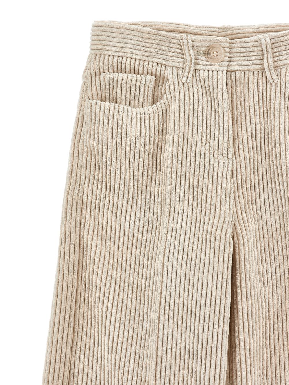 Pantaloni per bambina Philosophy di Lorenzo Serafini Kids beige con trama a coste I1H402 8854 0002 PHILOSOPHY KIDS 