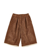 Pantaloni per bambina Philosophy di Lorenzo Serafini Kids marroni con orlo smerlato I1H404 8854 0005 PHILOSOPHY KIDS 