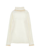 Maglione per bambina Philosophy di Lorenzo Serafini Kids bianco con logo sul davanti I1H604 8214 0001 PHILOSOPHY KIDS 