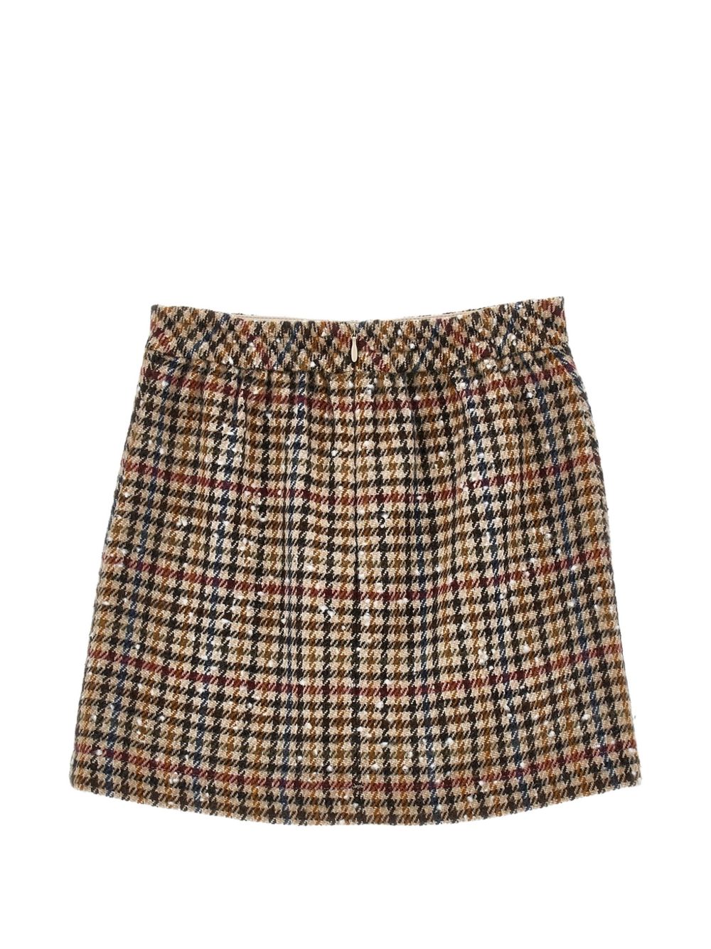 Gonna per bambina Philosophy di Lorenzo Serafini Kids marrone con motivo in pied-de-poule I1H700 8322 0084 PHILOSOPHY KIDS 