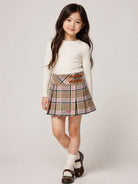 Gonna per bambina Philosophy di Lorenzo Serafini Kids marrone con motivo a quadri I1H701 8151 0306 PHILOSOPHY KIDS 