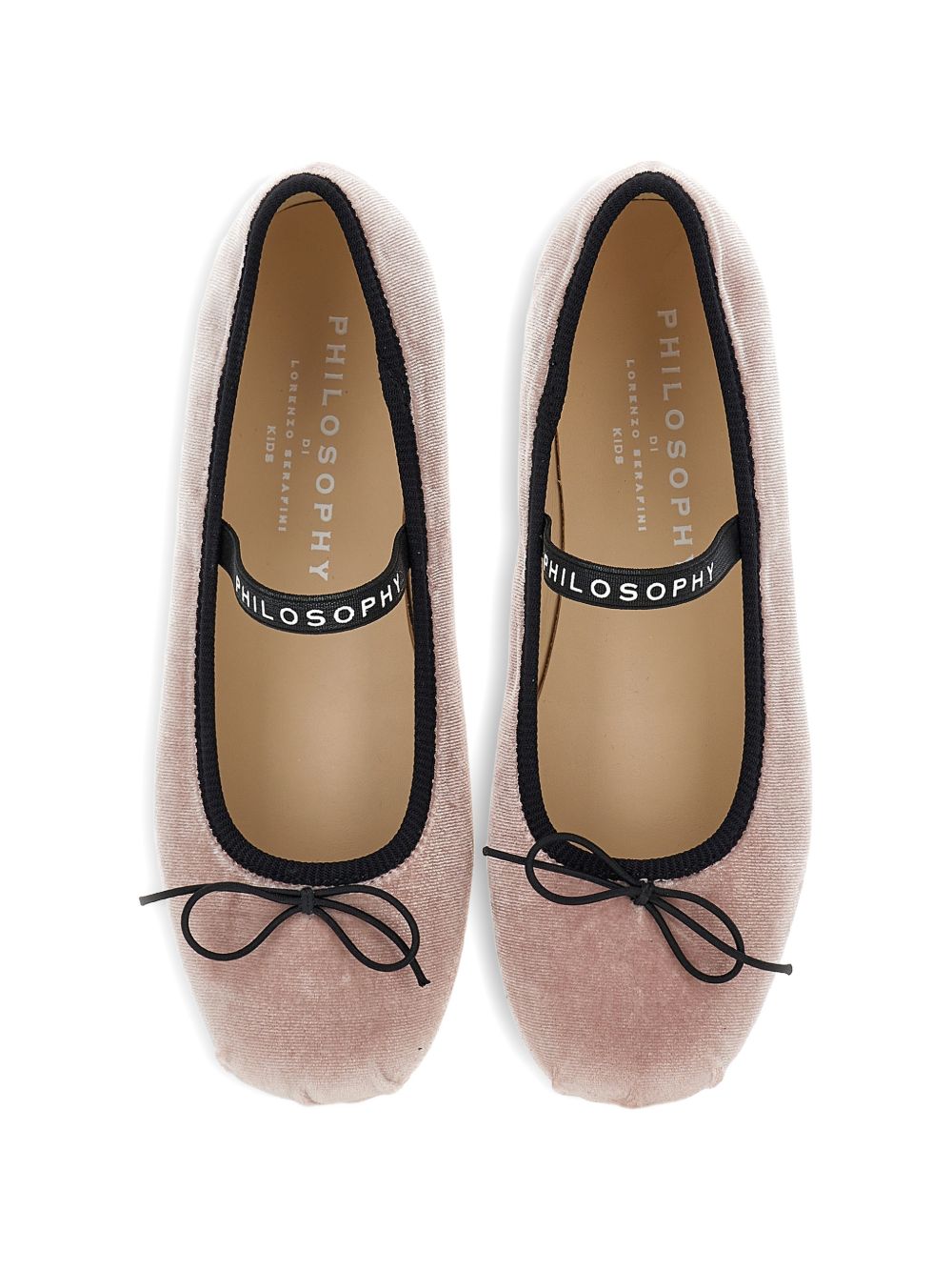 Ballerine per bambina Philosophy di Lorenzo Serafini Kids rosa con finitura in velluto I8H003 8781 9150 PHILOSOPHY KIDS 