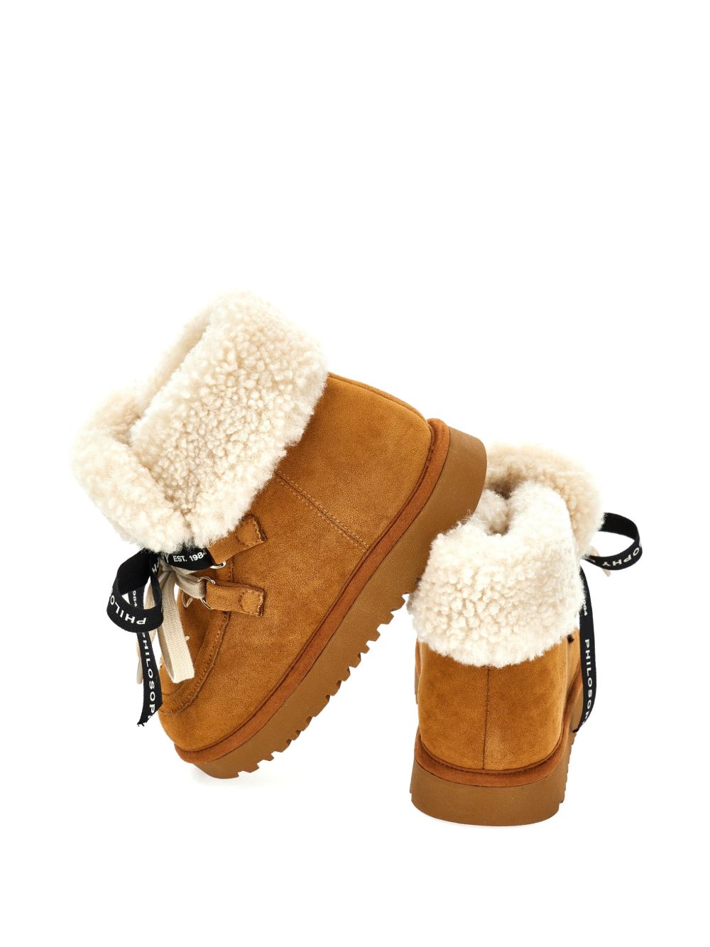 Stivali per bambina Philosophy di Lorenzo Serafini Kids marrone con inserti in shearling I8H004 8776 0006 PHILOSOPHY KIDS 