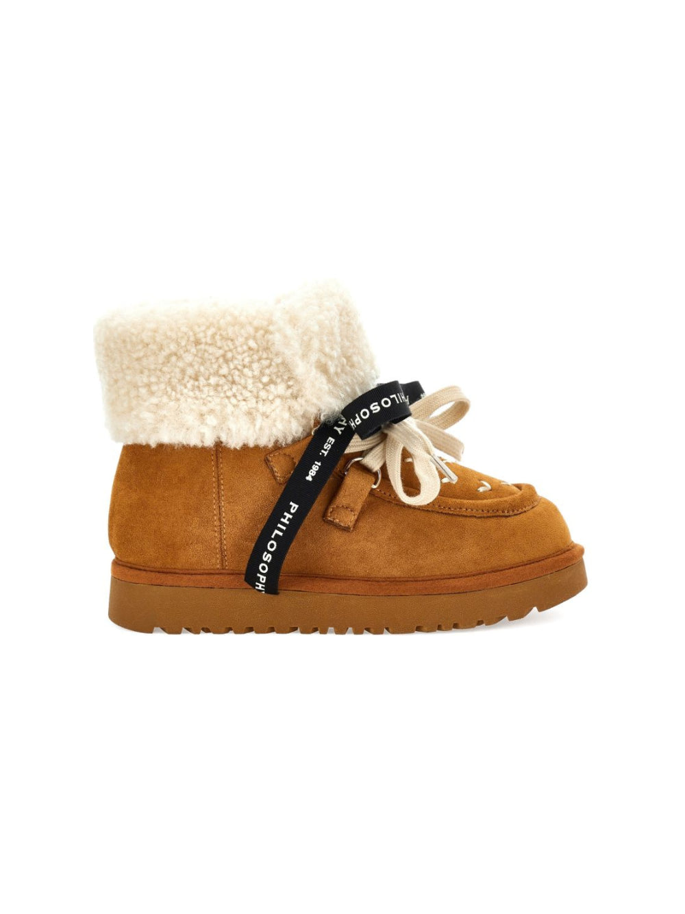 Stivali per bambina Philosophy di Lorenzo Serafini Kids marrone con inserti in shearling I8H004 8776 0006 PHILOSOPHY KIDS 