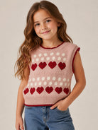 Gilet per bambina Philosophy di Lorenzo Serafini Kids rosa con decorazione ricamata sul davanti I9H306 8711 0091 PHILOSOPHY KIDS 
