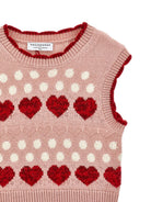 Gilet per bambina Philosophy di Lorenzo Serafini Kids rosa con decorazione ricamata sul davanti I9H306 8711 0091 PHILOSOPHY KIDS 