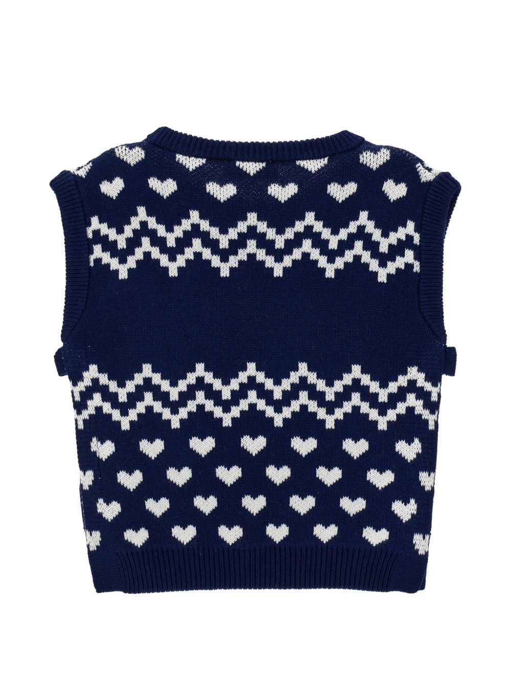Gilet per bambina Philosophy di Lorenzo Serafini Kids blu con motivo a cuori I9H308 8715 056S PHILOSOPHY KIDS 