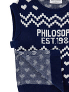 Gilet per bambina Philosophy di Lorenzo Serafini Kids blu con motivo a cuori I9H308 8715 056S PHILOSOPHY KIDS 