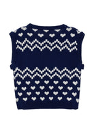 Gilet per bambina Philosophy di Lorenzo Serafini Kids blu con motivo a cuori I9H308 8715 056S PHILOSOPHY KIDS 