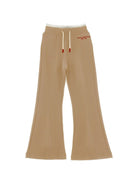 Pantaloni per bambina Philosophy di Lorenzo Serafini Kids beige con stampa con logo sul davanti I9H405 8053 0003 PHILOSOPHY KIDS 