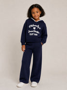 Pantaloni per bambina Philosophy di Lorenzo Serafini Kids blu con logo ricamato sul retro I9H407 8061 056S PHILOSOPHY KIDS 