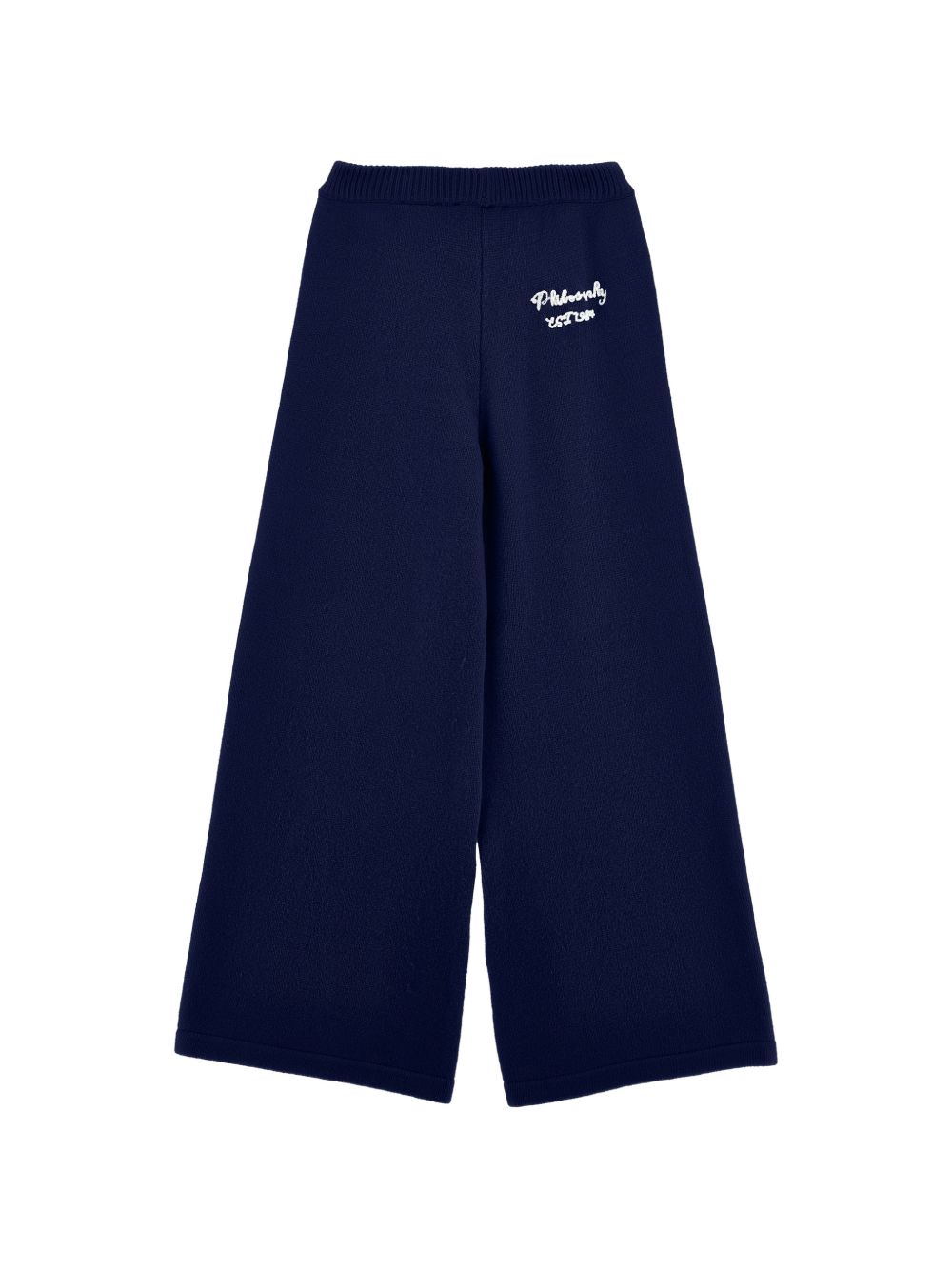 Pantaloni per bambina Philosophy di Lorenzo Serafini Kids blu con logo ricamato sul retro I9H407 8061 056S PHILOSOPHY KIDS 