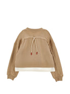 Felpa per bambina Philosophy Kids beige con arricciatura sulle spalle I9H607 8053 0003 PHILOSOPHY KIDS 