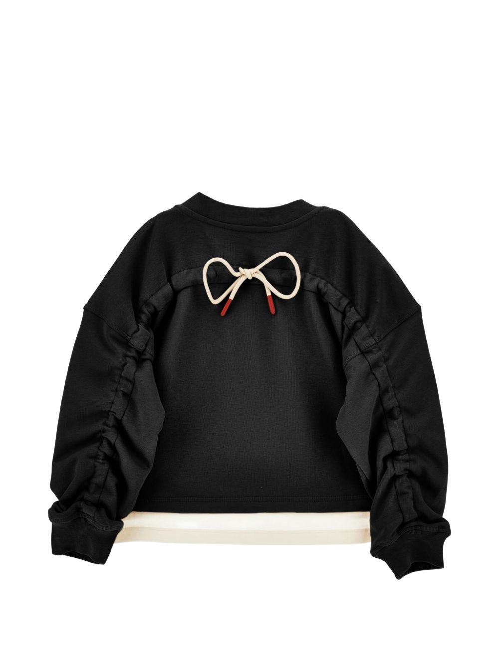 Felpa per bambina Philosophy di Lorenzo Serafini Kids nera con logo ricamato sul davanti I9H607 8053 0050 PHILOSOPHY KIDS 