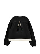 Felpa per bambina Philosophy di Lorenzo Serafini Kids nera con logo ricamato sul davanti I9H607 8053 0050 PHILOSOPHY KIDS 