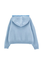 Maglione per bambina Philosophy di Lorenzo Serafini Kids azzurro con logo ricamato sul davanti I9H609 8061 0052 PHILOSOPHY KIDS 