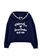 Felpa per bambina Philosophy di Lorenzo Serafini Kids blu con logo sul davanti I9H609 8061 056S PHILOSOPHY KIDS 