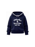 Felpa per bambina Philosophy di Lorenzo Serafini Kids blu con logo sul davanti I9H609 8061 056S PHILOSOPHY KIDS 
