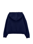 Felpa per bambina Philosophy di Lorenzo Serafini Kids blu con logo sul davanti I9H609 8061 056S PHILOSOPHY KIDS 