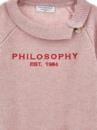 Maglione per bambina Philosophy Kids rosa con bordo a contrasto I9H614 8715 0091 PHILOSOPHY KIDS 