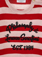 Maglione per bambina Philosophy Di Lorenzo Serafini Kids multicolore con design a righe I9H616 8716 9143 PHILOSOPHY KIDS 