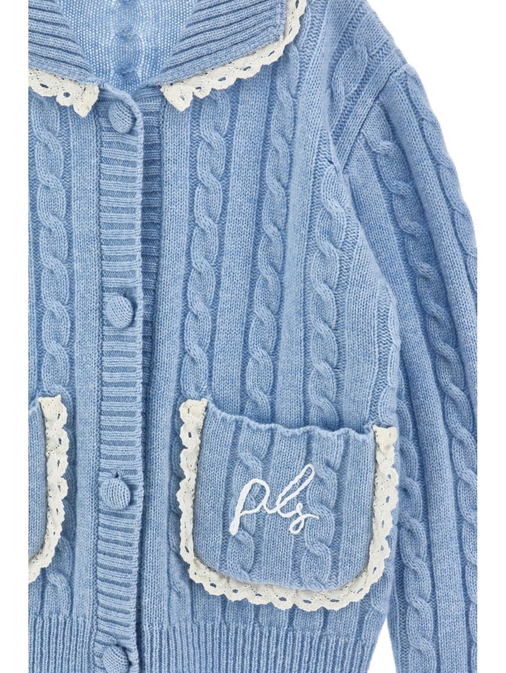 Felpa per bambina Philosophy di Lorenzo Serafini Kids azzurra con logo ricamato sul retro I9H802 8716 0052 PHILOSOPHY KIDS 