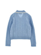 Felpa per bambina Philosophy di Lorenzo Serafini Kids azzurra con logo ricamato sul retro I9H802 8716 0052 PHILOSOPHY KIDS 