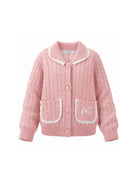 Maglione per bambina Philosophy di Lorenzo Serafini Kids rosa con maglia intrecciata I9H802 8716 0091 PHILOSOPHY KIDS 