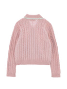 Maglione per bambina Philosophy di Lorenzo Serafini Kids rosa con maglia intrecciata I9H802 8716 0091 PHILOSOPHY KIDS 