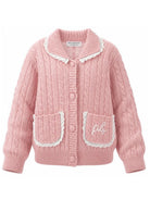 Maglione per bambina Philosophy di Lorenzo Serafini Kids rosa con maglia intrecciata I9H802 8716 0091 PHILOSOPHY KIDS 