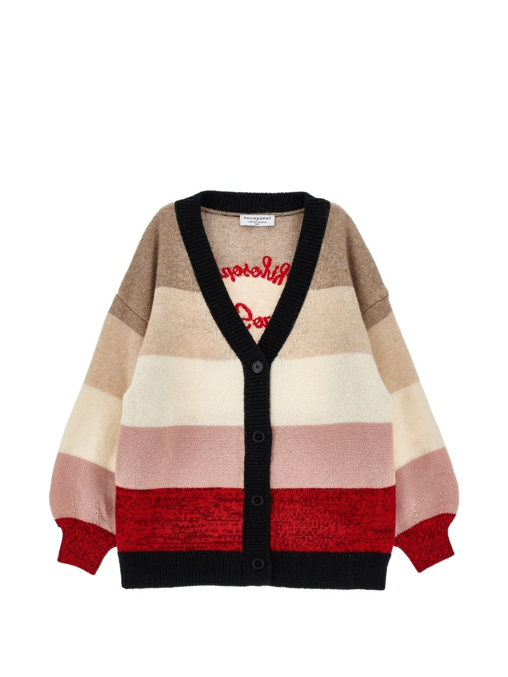 Maglione per bambina Philosophy di Lorenzo Serafini Kids multicolore con design a righe I9H803 8711 0084 PHILOSOPHY KIDS 