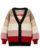 Maglione per bambina Philosophy di Lorenzo Serafini Kids multicolore con design a righe I9H803 8711 0084 PHILOSOPHY KIDS 