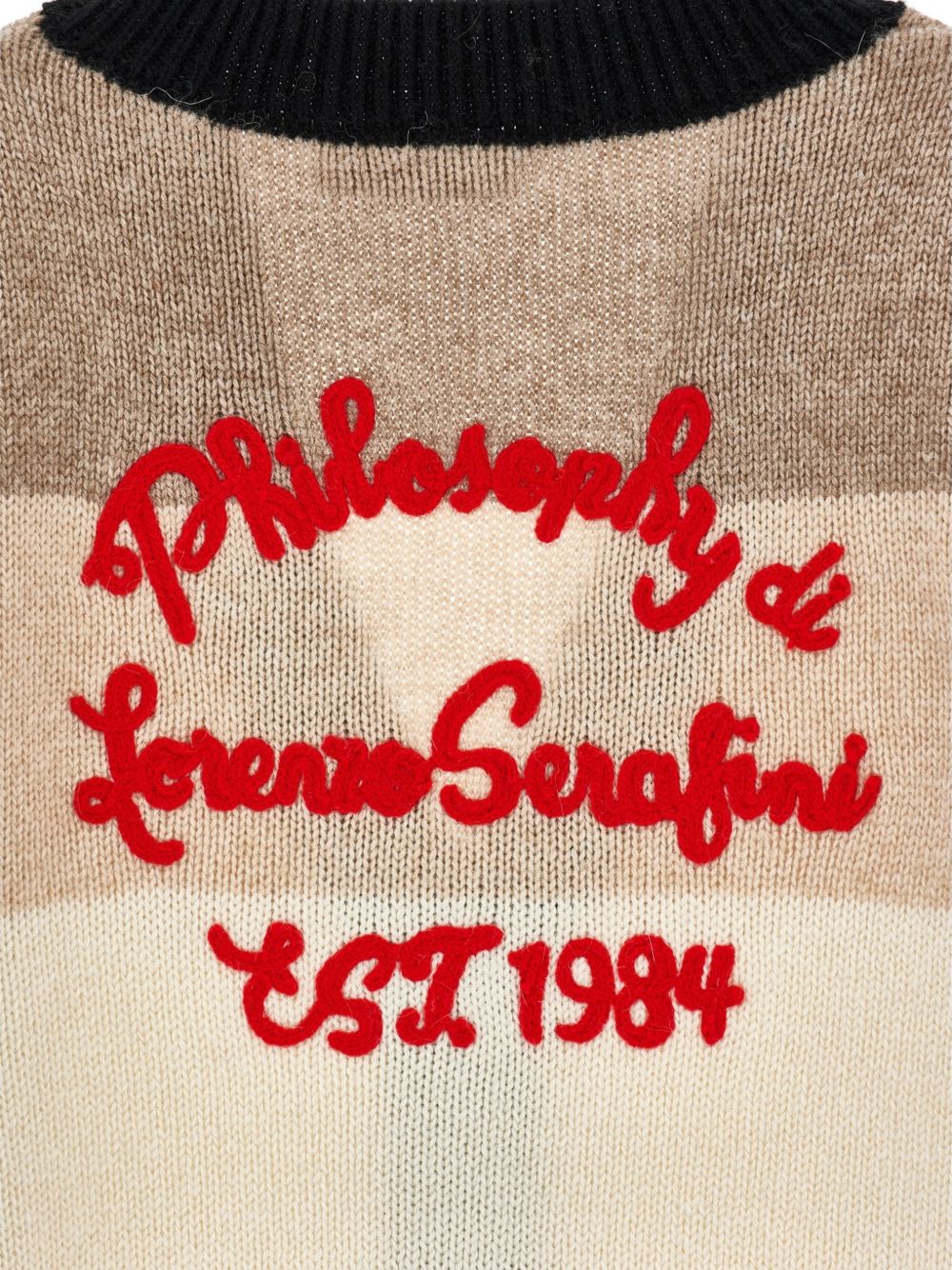Maglione per bambina Philosophy di Lorenzo Serafini Kids multicolore con design a righe I9H803 8711 0084 PHILOSOPHY KIDS 