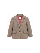 Giacca per bambina Pinko Kids marrone con motivo a quadri KFGC0090TQ006 D999 PINKO KIDS 